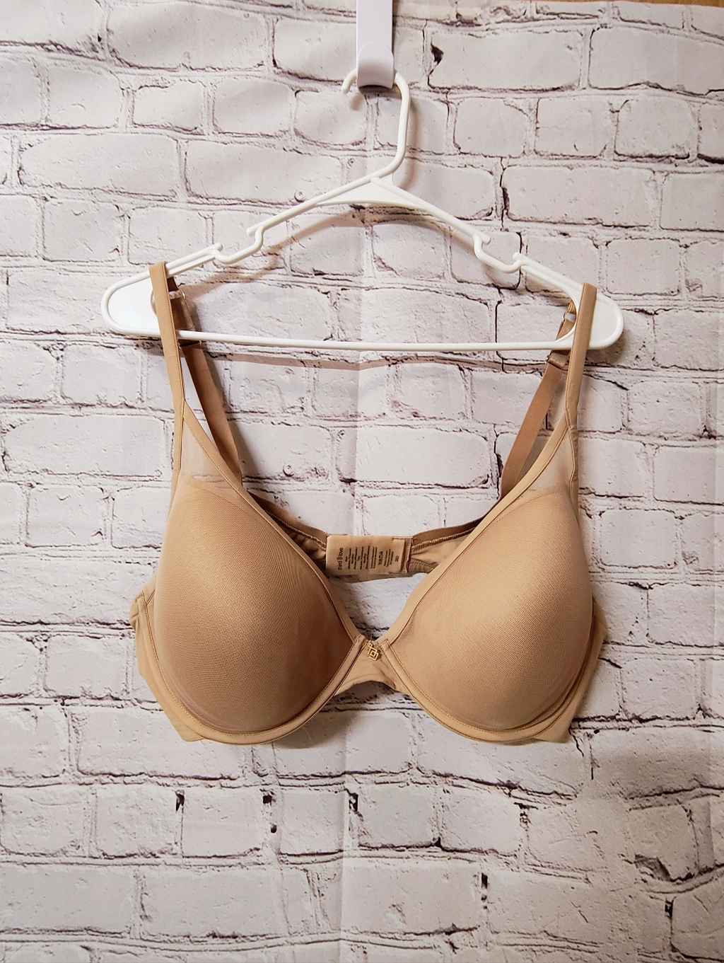 Third Love Classic Contour Plunge 38d Beige Bra Underwire Push Up